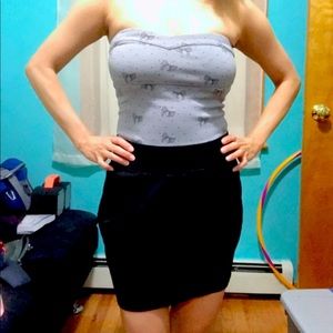 Zara Strapless Two Toned Dress (Grey/Black) Size S